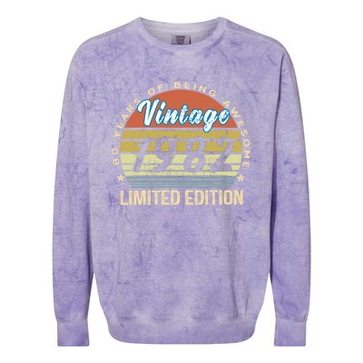 Cool Birthday Gift Vintage 1982 Limited Edition Colorblast Crewneck Sweatshirt