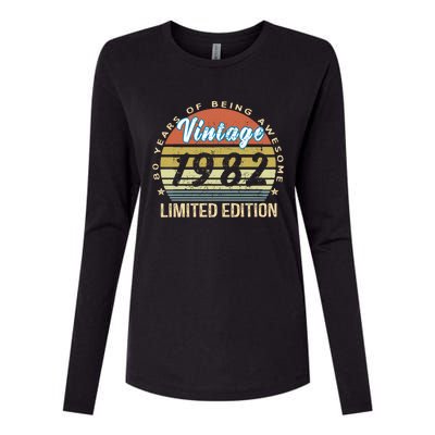 Cool Birthday Gift Vintage 1982 Limited Edition Womens Cotton Relaxed Long Sleeve T-Shirt