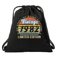 Cool Birthday Gift Vintage 1982 Limited Edition Drawstring Bag