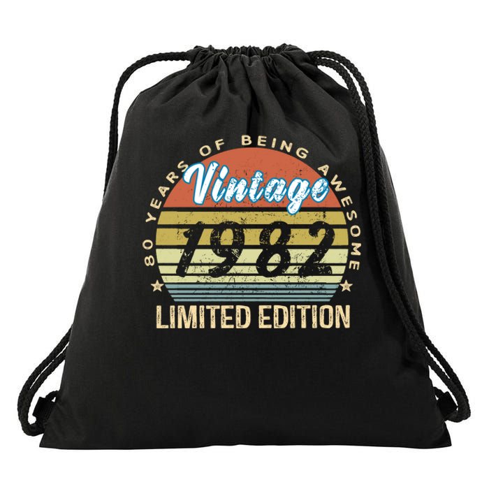 Cool Birthday Gift Vintage 1982 Limited Edition Drawstring Bag