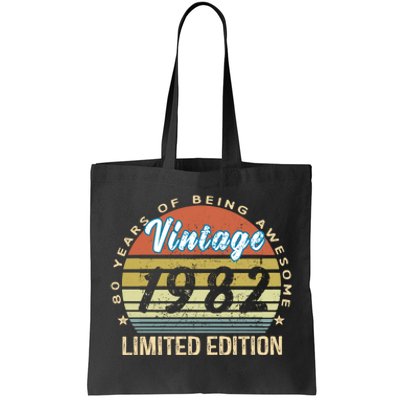 Cool Birthday Gift Vintage 1982 Limited Edition Tote Bag