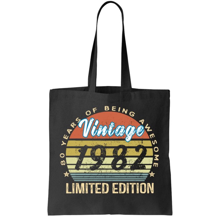 Cool Birthday Gift Vintage 1982 Limited Edition Tote Bag