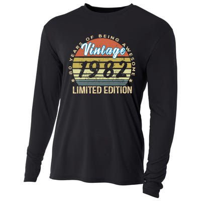 Cool Birthday Gift Vintage 1982 Limited Edition Cooling Performance Long Sleeve Crew