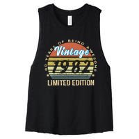 Cool Birthday Gift Vintage 1982 Limited Edition Women's Racerback Cropped Tank