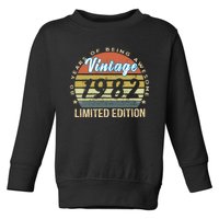 Cool Birthday Gift Vintage 1982 Limited Edition Toddler Sweatshirt