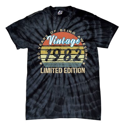 Cool Birthday Gift Vintage 1982 Limited Edition Tie-Dye T-Shirt