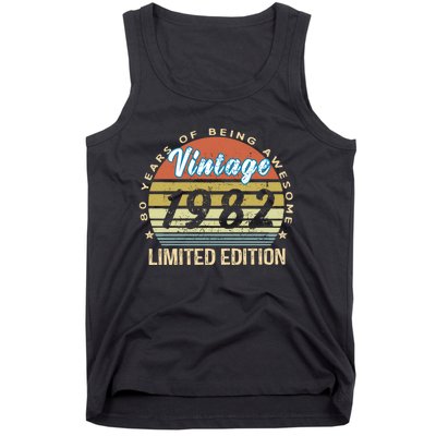 Cool Birthday Gift Vintage 1982 Limited Edition Tank Top