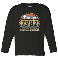 Cool Birthday Gift Vintage 1982 Limited Edition Toddler Long Sleeve Shirt