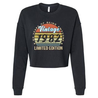 Cool Birthday Gift Vintage 1982 Limited Edition Cropped Pullover Crew