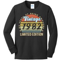 Cool Birthday Gift Vintage 1982 Limited Edition Kids Long Sleeve Shirt