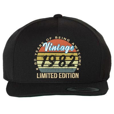 Cool Birthday Gift Vintage 1982 Limited Edition Wool Snapback Cap