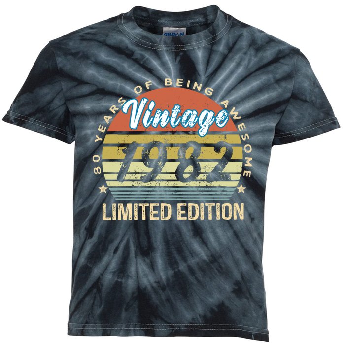 Cool Birthday Gift Vintage 1982 Limited Edition Kids Tie-Dye T-Shirt