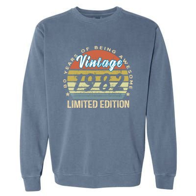 Cool Birthday Gift Vintage 1982 Limited Edition Garment-Dyed Sweatshirt