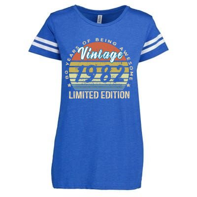 Cool Birthday Gift Vintage 1982 Limited Edition Enza Ladies Jersey Football T-Shirt