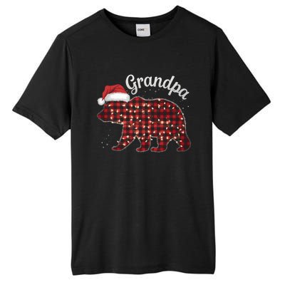 Christmas Bear Grandpa Xmas Buffalo Lights Holiday Gift Tall Fusion ChromaSoft Performance T-Shirt