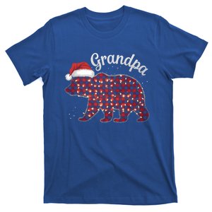 Christmas Bear Grandpa Xmas Buffalo Lights Holiday Gift T-Shirt