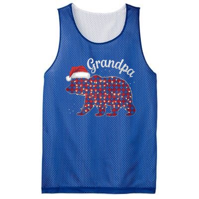 Christmas Bear Grandpa Xmas Buffalo Lights Holiday Gift Mesh Reversible Basketball Jersey Tank