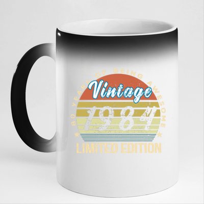 Cool Birthday Gift Vintage 1984 Limited Edition 11oz Black Color Changing Mug