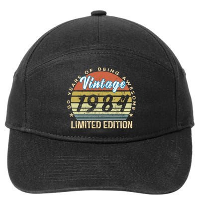 Cool Birthday Gift Vintage 1984 Limited Edition 7-Panel Snapback Hat