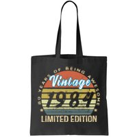 Cool Birthday Gift Vintage 1984 Limited Edition Tote Bag