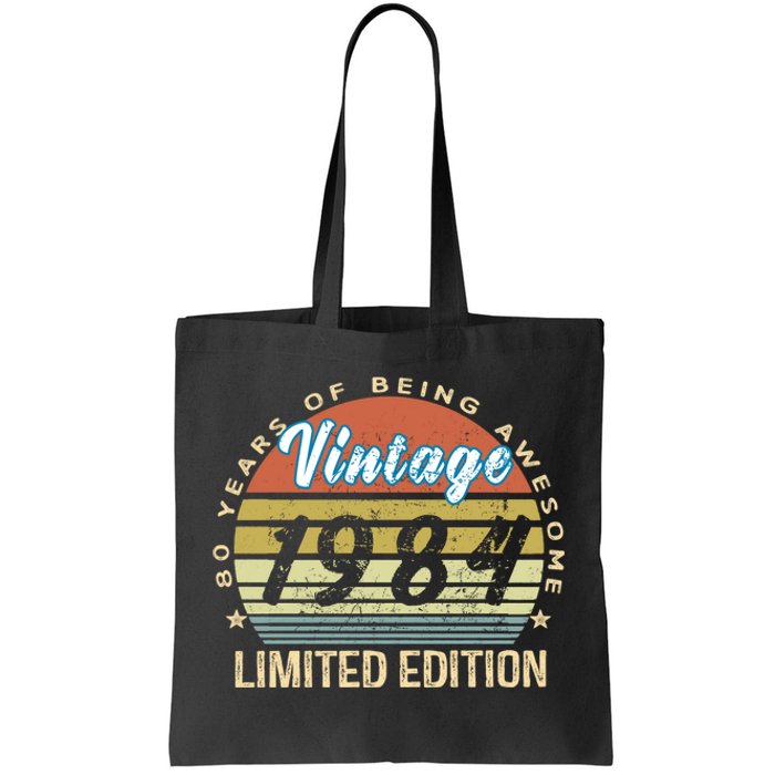 Cool Birthday Gift Vintage 1984 Limited Edition Tote Bag