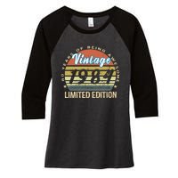 Cool Birthday Gift Vintage 1984 Limited Edition Women's Tri-Blend 3/4-Sleeve Raglan Shirt