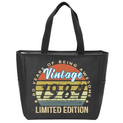 Cool Birthday Gift Vintage 1984 Limited Edition Zip Tote Bag