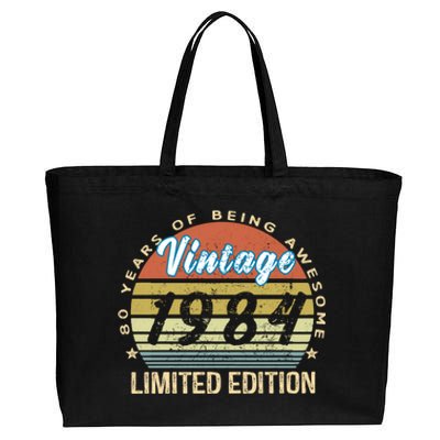 Cool Birthday Gift Vintage 1984 Limited Edition Cotton Canvas Jumbo Tote