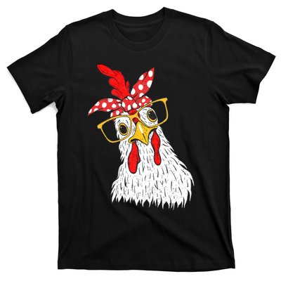 Chicken Bandana Girl Poultry Owner Rancher Farmer Backyard T-Shirt