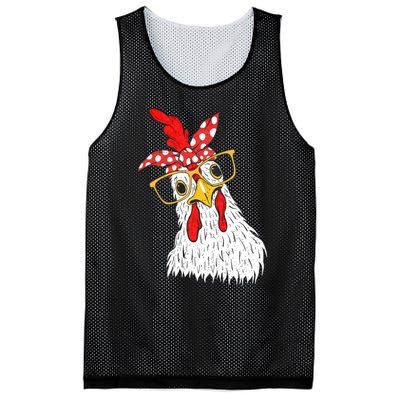 Chicken Bandana Girl Poultry Owner Rancher Farmer Backyard Mesh Reversible Basketball Jersey Tank