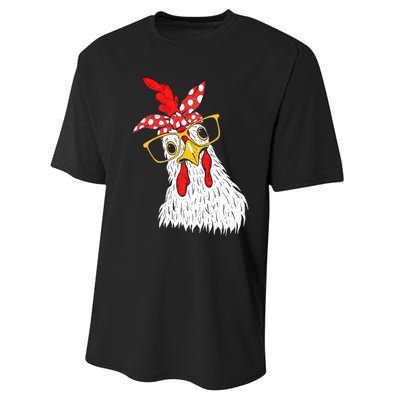 Chicken Bandana Girl Poultry Owner Rancher Farmer Backyard Performance Sprint T-Shirt