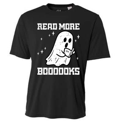 Cute Booooks Ghost Read More Books Funny Teacher Cooling Performance Crew T-Shirt