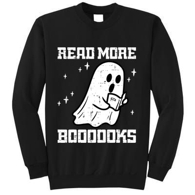 Cute Booooks Ghost Read More Books Funny Teacher Sweatshirt
