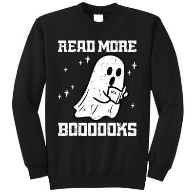 Cute Booooks Ghost Read More Books Funny Teacher Sweatshirt