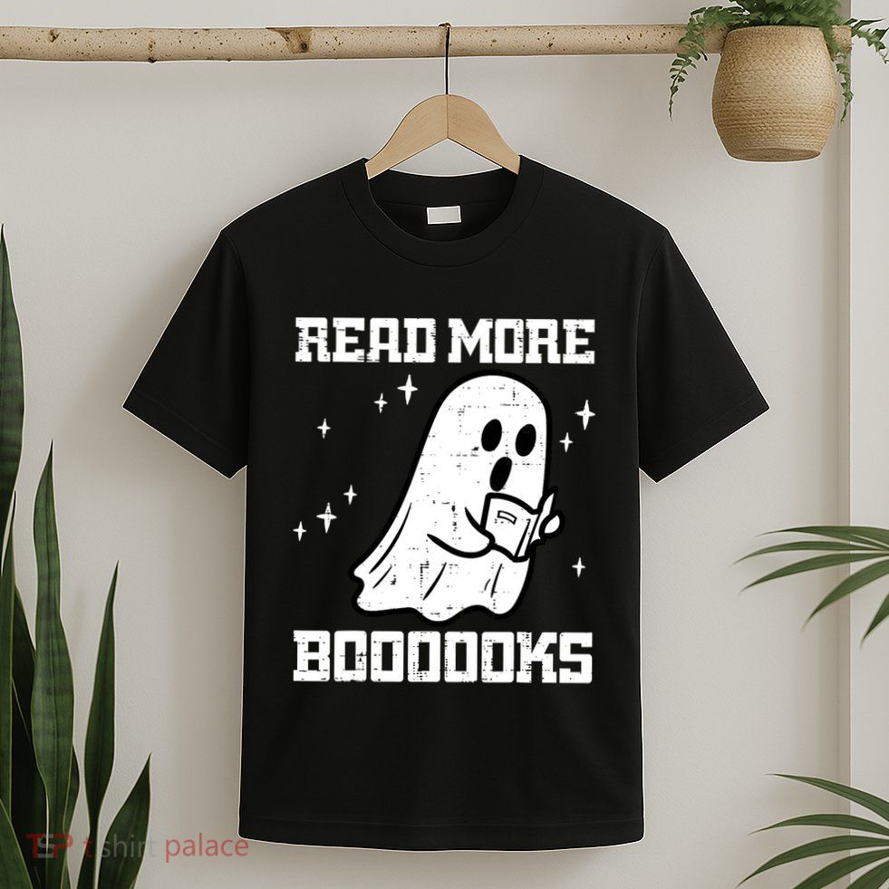 Cute Booooks Ghost Read More Books Funny Teacher T-Shirt