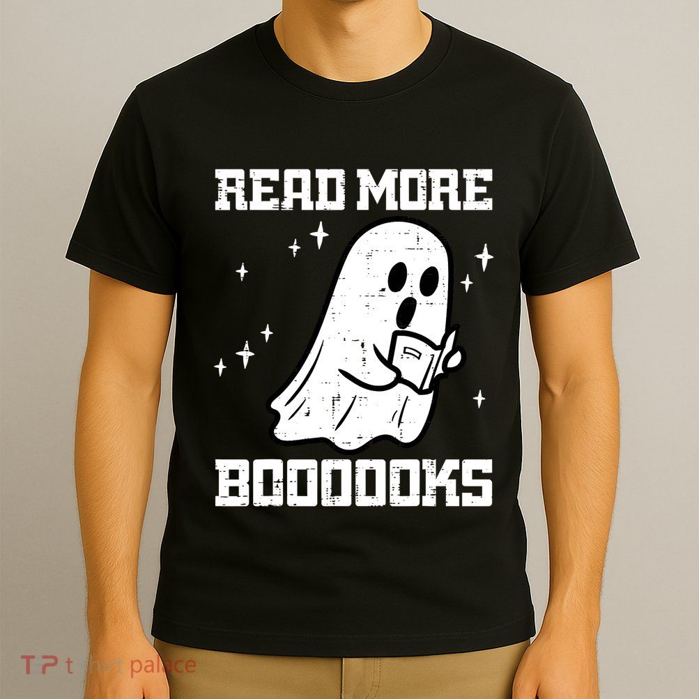 Cute Booooks Ghost Read More Books Funny Teacher T-Shirt