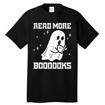 Cute Booooks Ghost Read More Books Funny Teacher Tall T-Shirt