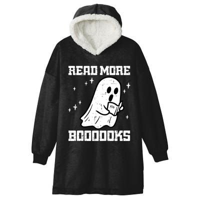 Cute Booooks Ghost Read More Books Funny Teacher Hooded Wearable Blanket
