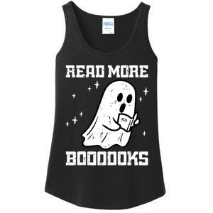 Cute Booooks Ghost Read More Books Funny Teacher Ladies Essential Tank