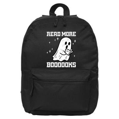 Cute Booooks Ghost Read More Books Funny Teacher 16 in Basic Backpack