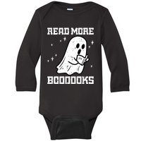 Cute Booooks Ghost Read More Books Funny Teacher Baby Long Sleeve Bodysuit