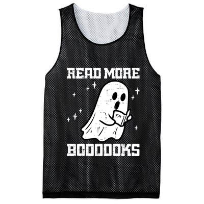 Cute Booooks Ghost Read More Books Funny Teacher Mesh Reversible Basketball Jersey Tank