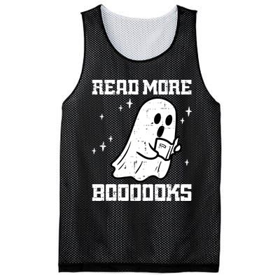 Cute Booooks Ghost Read More Books Funny Teacher Mesh Reversible Basketball Jersey Tank