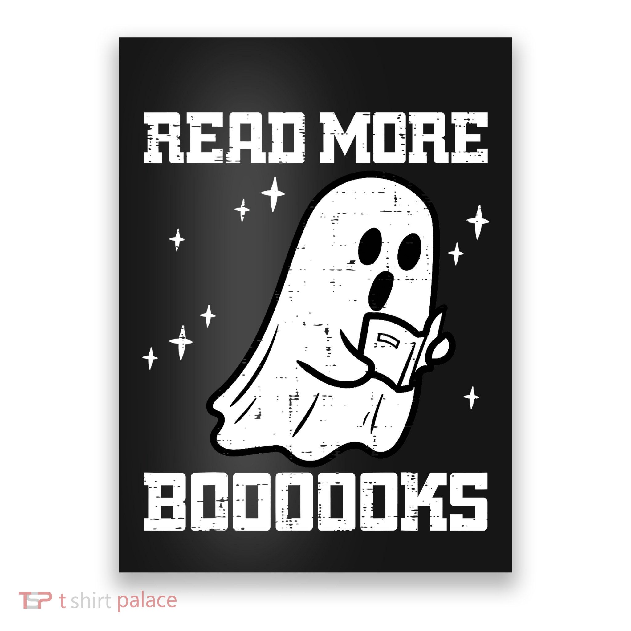 Cute Booooks Ghost Read More Books Funny Teacher Poster