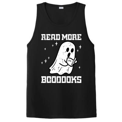 Cute Booooks Ghost Read More Books Funny Teacher PosiCharge Competitor Tank