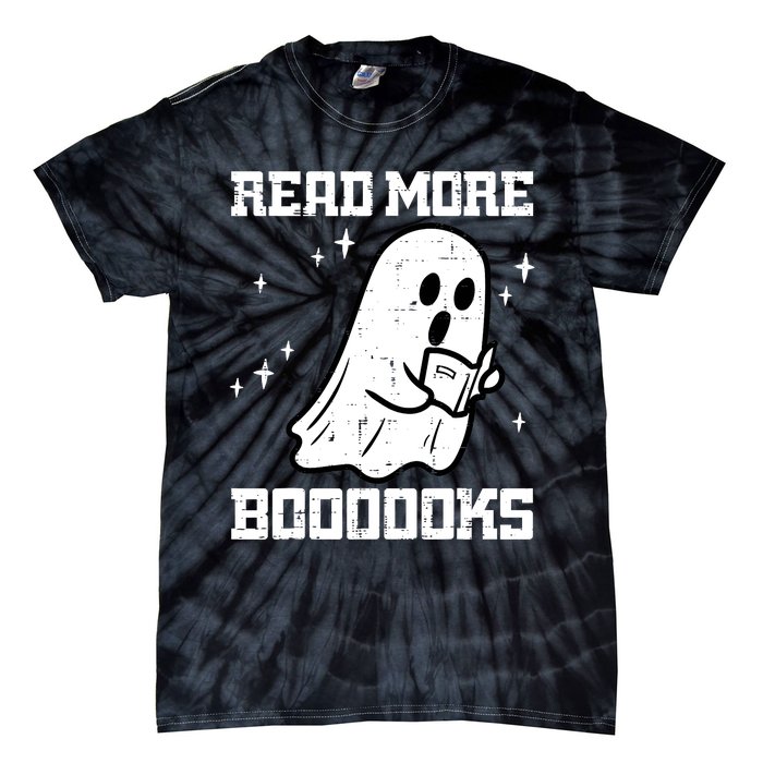 Cute Booooks Ghost Read More Books Funny Teacher Tie-Dye T-Shirt