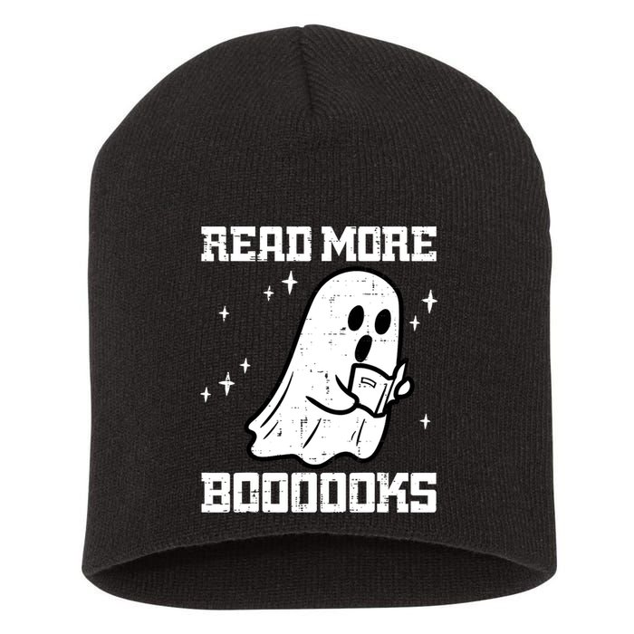 Cute Booooks Ghost Read More Books Funny Teacher Short Acrylic Beanie