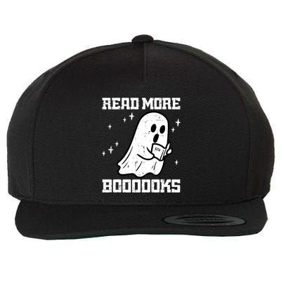 Cute Booooks Ghost Read More Books Funny Teacher Wool Snapback Cap