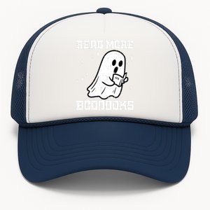 Cute Booooks Ghost Read More Books Funny Teacher Trucker Hat