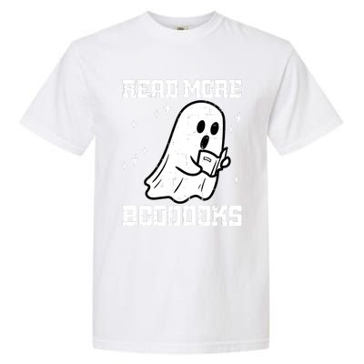 Cute Booooks Ghost Read More Books Funny Teacher Garment-Dyed Heavyweight T-Shirt